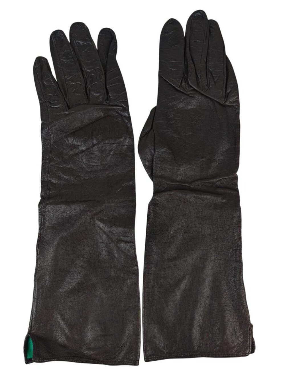 Vintage Kerrybrooke Women's Real Kid Leather Gloves Size 7 Brown Made in Belgium